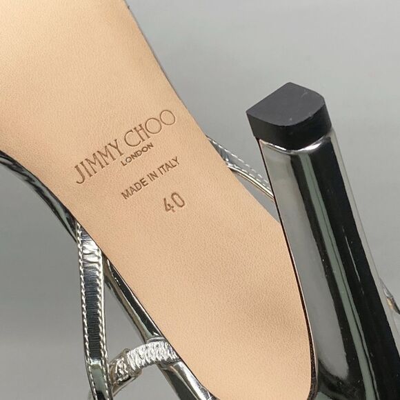 Jimmy Choo Meira Embellished Patent Leather Sandals size 40 - Picture 15 of 15